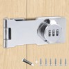 Cabinet Lock, Hasp with Numeric Password 3.5 Inches, Lock for