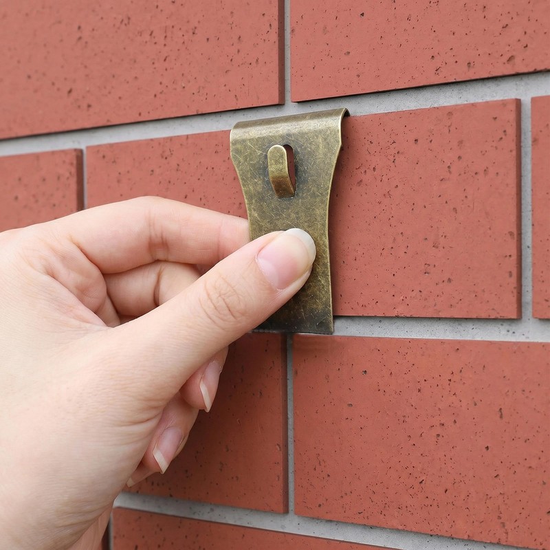 12 Pcs Brick Clips for Hanging, Heavy Duty No Drill