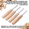 Schaaf Wood Carving Tools, 4pc Detail Chisel Set with Canvas