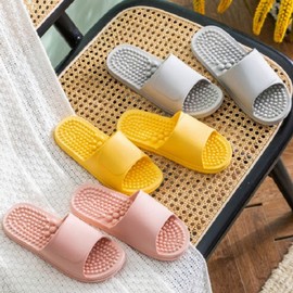 Indoor Acupressure Reflexology Slippers for Home & Bathroom Bathroom Slippers Women's - Pink 2ea