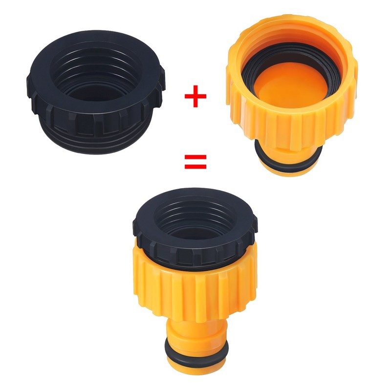 4 Pack Plastic Garden Hose Tap Connector, 1/2 Inch and