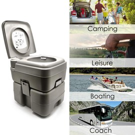 XKMT- 5 Gallon 20L Portable Toilet Flush Travel Camping Outdoor/Indoor Potty Commode