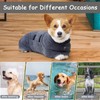Pet Quick-Absorbing Coat, Soft Microfiber Post-Bath Garment with Adjustable Wrap