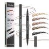 Curved Eyebrow Pen, 3D Waterproof Eyebrow Pencil Contouring Pen, Brow