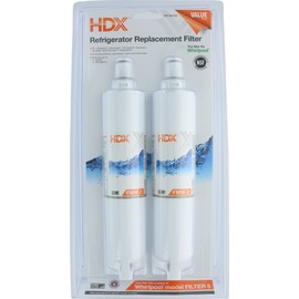 HDX FMW-2 Replacement Water Filter/Purifier for Whirlpool Refrigerators (2 Pack)