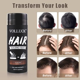 VOLLUCK Hair Fibres, Hair Thickening Products for Women Men, Long-lasting Hair Thick Fiber for Hair Loss 28 g (Auburn)