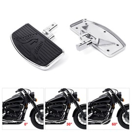 FIASRAC Driver Floorboards Front Floorboard Foot Peg Pedals Compatible with Yamaha Vstar Dragstar 400 650 V-Max XV125 Suzuki VL800 VL400 C50 Pair Honda VTX1300 VTX1800 (Eagle Da)
