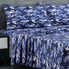 Chezmoi Collection Military Camo 4-Piece Sheet Set - Camouflage Blue
