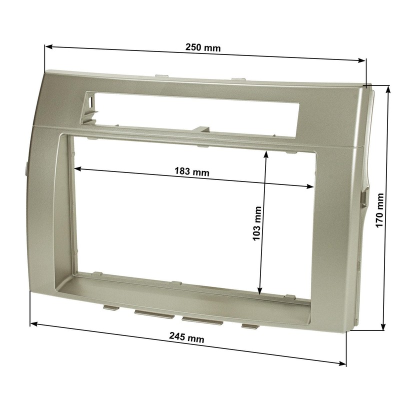 tomzz Audio 2455-051 Double DIN Radio Faceplate Compatible with Toyota
