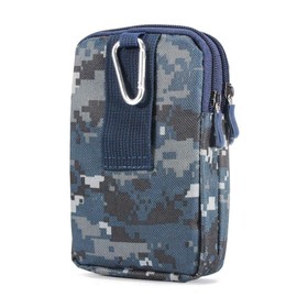 DFV mobile Mehrzweck Tarnung Gürteltasche Militär Marine für Motorola Photon Q 4G LTE - Blau (17.5 x 10 cm)