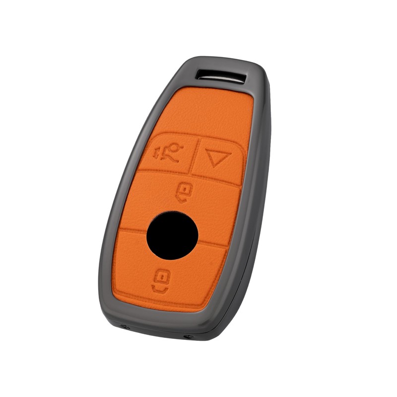 Qunzes Key Fob Cover with Heavy-duty Keychain for Benz A-Class