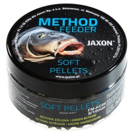 Jaxon Soft Pellets 8/10 mm 50 g for Method Feeder Method Carp Fishing Carp Fishing Ground Feed (Beta Green/FM-KC08)