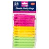 COLOURED PLASTIC DOLLY PEGS