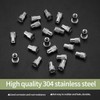 60 Pcs Rivet Nuts Set, M6 Stainless Steel Rivnuts, Flat