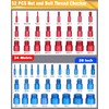 Thread Checker, 52pcs Nut and Bolt Thread Checker, 28 Inch
