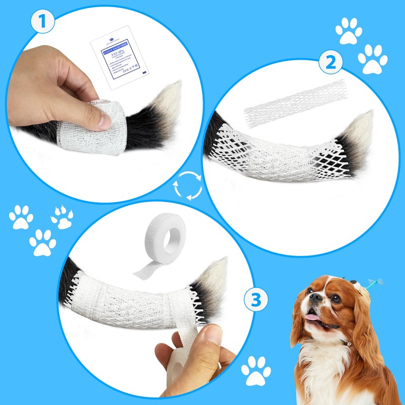CHGShine Dog Tail Protector Starter Pack - Tail Dressing Vet