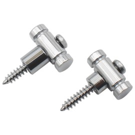 LBTODH 2PCS Different Sizes Guitar Roller String Trees Retainer Silver String Clamp Lock With Screws Electric Guitar Parts for Guitar String Trees