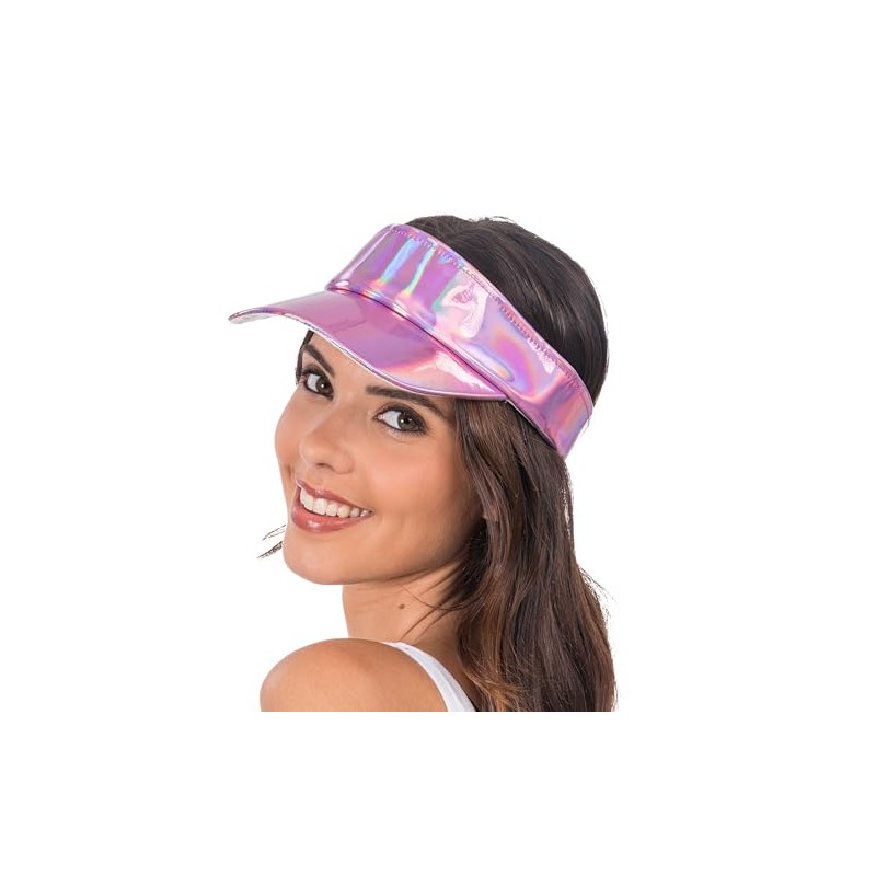 Chaks - Holographic Visor Cap, Shiny Peaked Cap, 80s Baseball