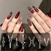 70 pezzi Punk Croce Cinture Nail Charms Y2K Metallo Gothic