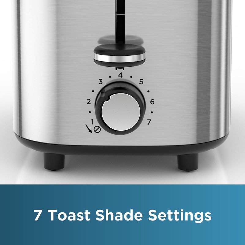 BLACK+DECKER® 2-Slice Toaster with 7 Toast Shade Settings, Extra-Wide Slots