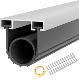 Neyway Garage Door Seals Bottom Rubber with Pre-drilled Track Retainer Kit, Garage Door Weather Stripping Replacement, Universal U+O Ring Weatherproofing Garage Door Seal(10ft)