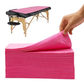 JOKOLO 10 PCS Disposable Bed sheet (70 x 31 Inch) Non-Woven for travelling, Hospital, Hotel, Clinic, Saloon, Saunas, Spa, Tattoo and Outing for Man, woman, Elderly and Baby Care. (Pink)