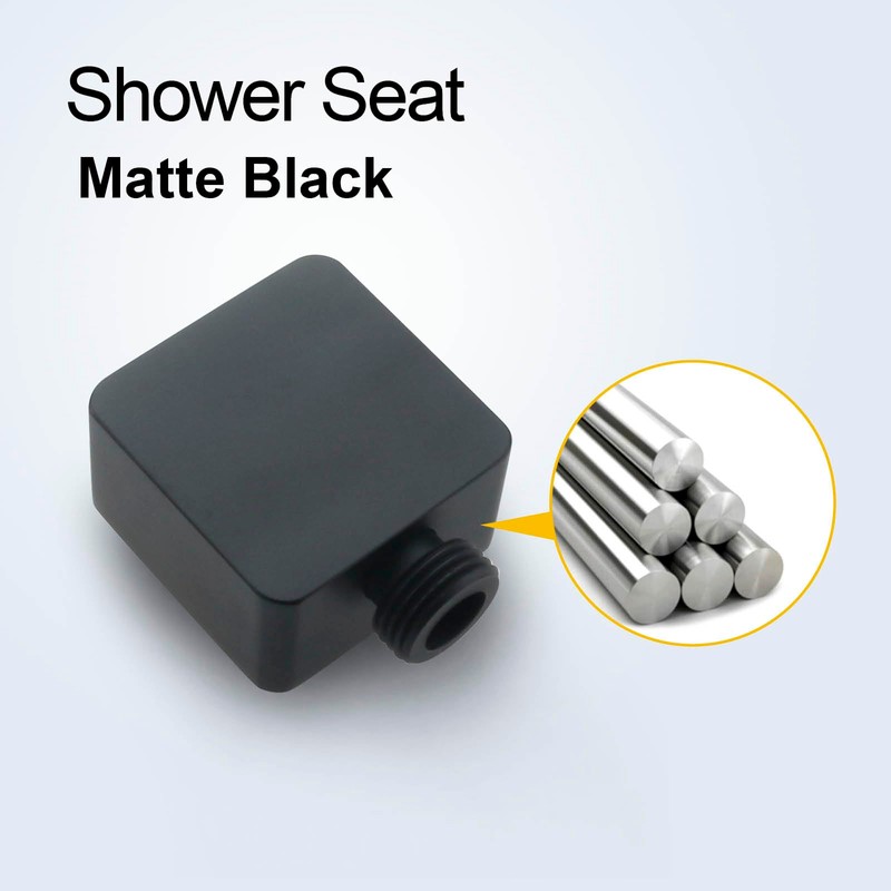 DEOLER Matte Black Wall Supply Elbow for Hand Shower Brass