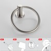 BGL Brushed Towel Ring, 304 Stainless Steel Towel Rail Ring,