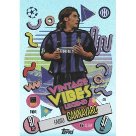 Match Attax 2024 2025 Fabio Cannavaro Vintage Vibes Legend Trading Card