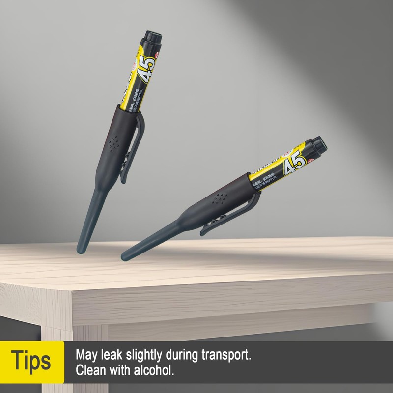 NORXUAZE 2pcs black Long Nib Deep Hole Marker Pen -