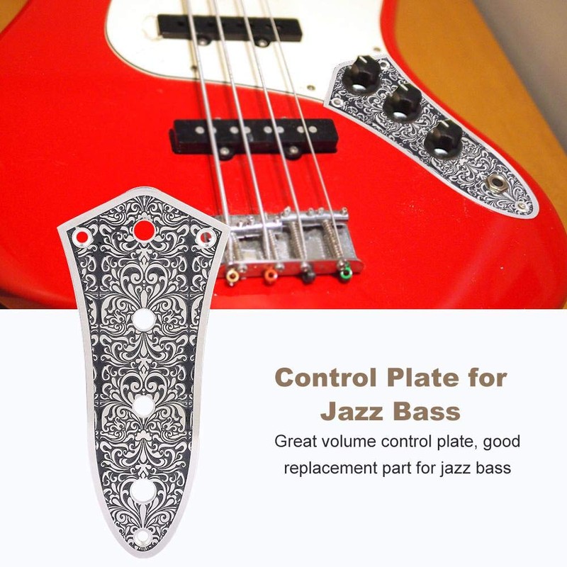 Bass Control Plate, Jazz Switch Control Plate with Black Patterns
