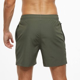 Hilarocky Men's Swimwear, Surf Shorts, Swim Trunks, Board Shorts, Half Pants, Swimwear, Land and Water, Quick-drying, Beach Pants, Attached Mesh Inner Lining, Type 2: Green