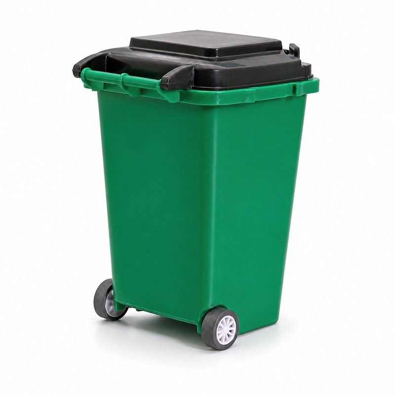 4-Pack Mini Wheelie Trash Bin Pen Holders for Office Desk