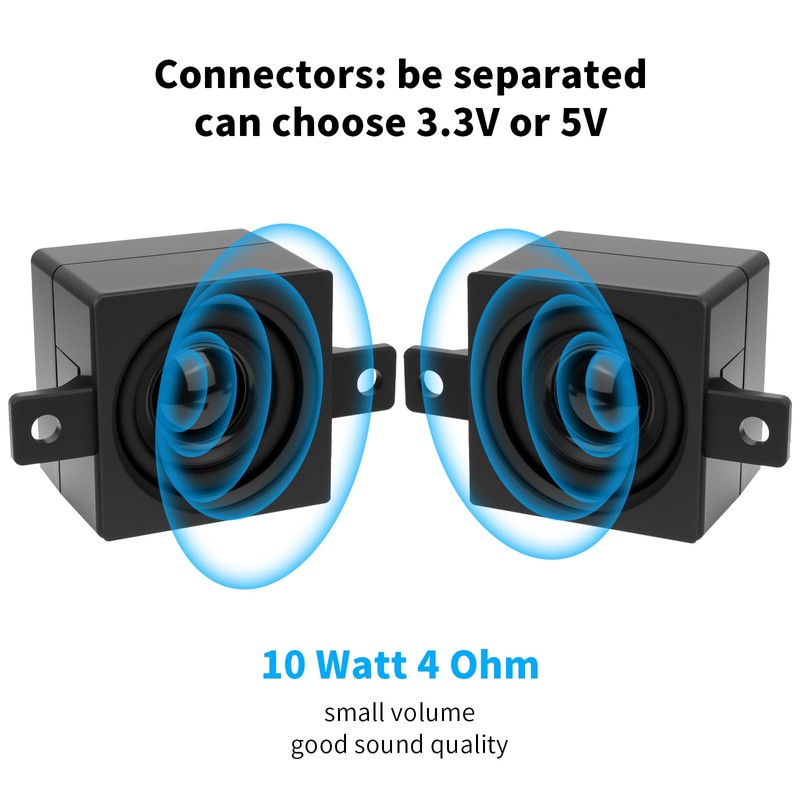 MakerHawk 2pcs Speaker 10 Watt 4 Ohm Single Cavity Mini