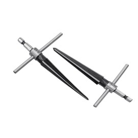 Treki Pack of 2 Handy Tapered Reamer with T-Handles Steel Taper Reamer for Drilling Hole 3-13 mm and 5-16 mm, Cone Hand Reamer with Hex Shank for Guitar Woodworker Drilling Tool