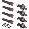 10L0L 4PCS Universal Retractable Front Rear Golf Cart Seat Belt
