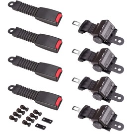 10L0L 4PCS Universal Retractable Front Rear Golf Cart Seat Belt Kit for EZGO, Yamaha, Club Car