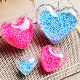 BESTOYARD Clear Hollow Ball Heart Shape Ornament Ball Diameter 12cm Christmas Ornament Fillable Clear Hollow Ball Christmas Decoration Ball DIY Craft Hanging Decor Set of 4