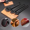 MiJunHD 3Pcs Leather Prong Punch Tool Set, 4mm Hole Spacing