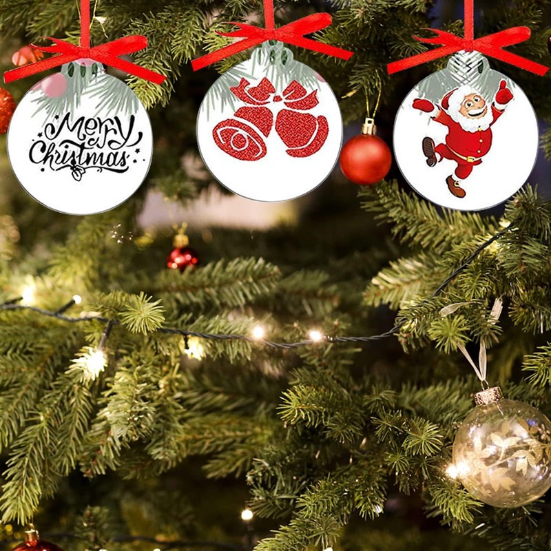TSKDKIT Pack of 30 Acrylic Christmas Baubles 7.6 cm Acrylic