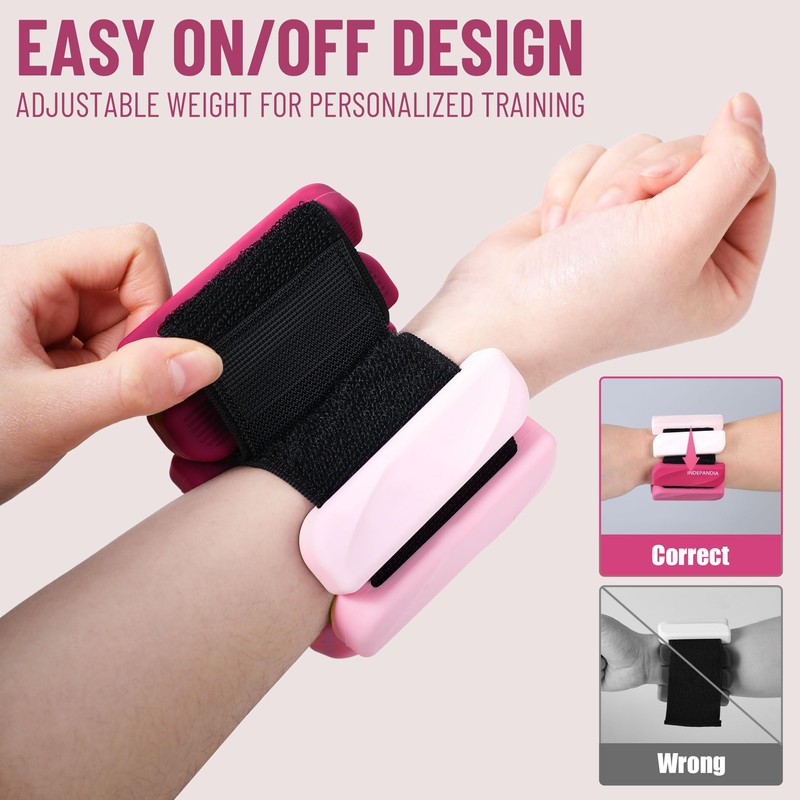 INDEPANDIA Wrist & Ankle Weights for Women and Men, 4lbs