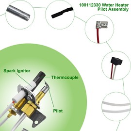 100112330 Water Heater Parts Assembly-Upgrade Replacement for 9007876 9007877 Thermopile | Compatible with Whirlpool 300 & 301 Series,A.O.Smith, American,State,Kenmore,Reliance Gas Water Heaters