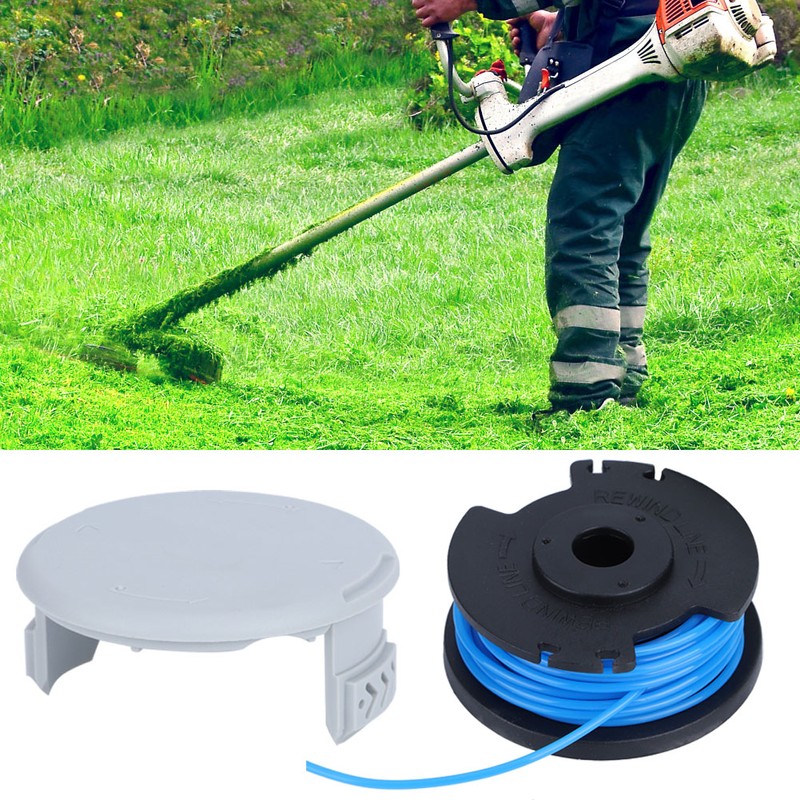 4Pcs Trimmer Lawn Mower Spool with Cover Replacement Accessories Fit