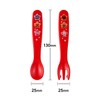Anpanman Anti-Bacterial Spoon and Fork Set (Red) for Baby's First