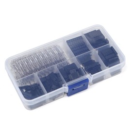DollaTek 310pcs 2.54 mm Male Female Dupont Wire Jumper and Female (1Pin 2Pin 3Pin 4Pin 5Pin 6Pin 8pin) Headpiece Connector Housing Assortment Kit + Plastic Box