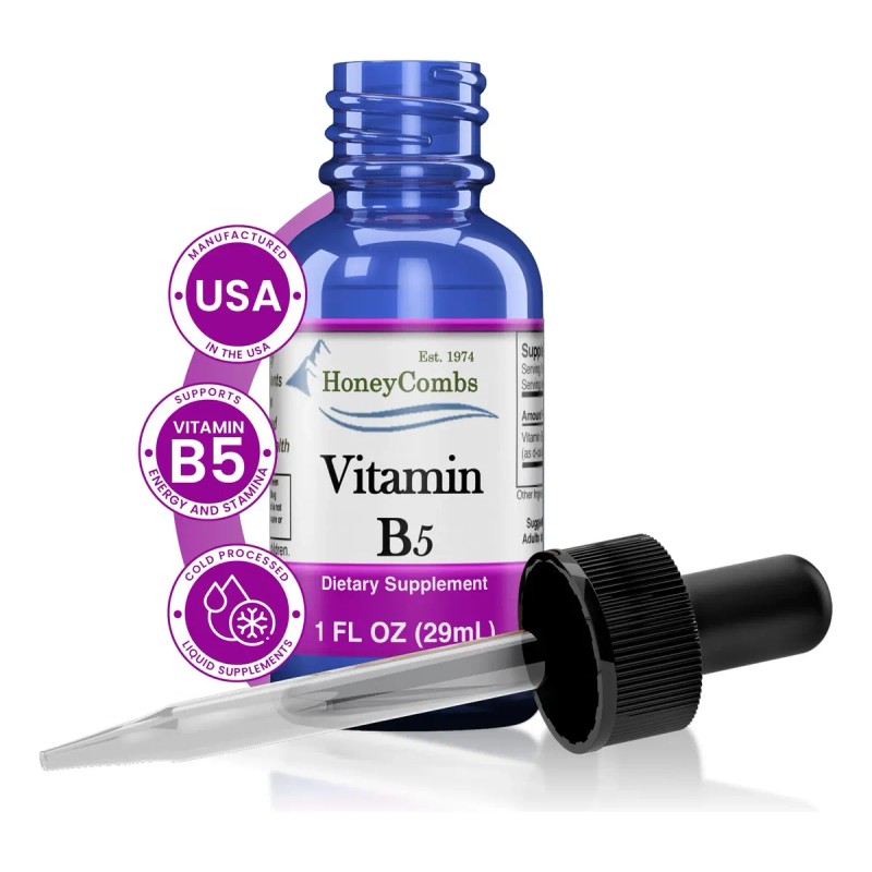 Honeycombs Vitamina B5 Líquida Ácido Pantoténico 1 Fl Oz