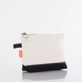 CB Station Canvas Make Up Bag W/Black Trim