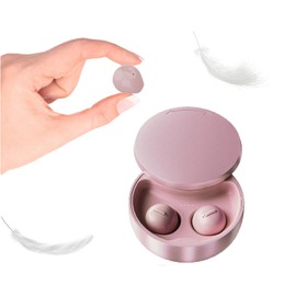 Loluka Small Invisible Earbuds Tiny Earbuds Wireless Bluetooth Earpiece Phone Discreet Earbuds for Work Headphones Single Earbud Sport Earpiece with Mic Pink