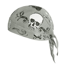 AfinderDE Unisex Fashionable Skeleton Bandana, Headscarf, Neck Scarf, Tube Scarf, Bike Scarf, UV Protection Headband for Biking, Biking, Motorcycle, Cycling (Grey)