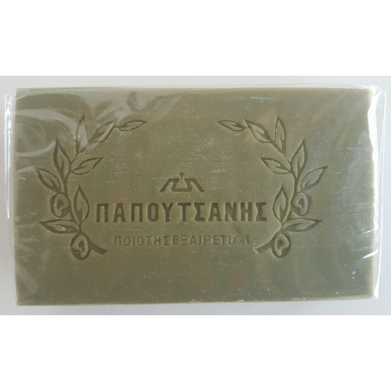 Green Pure Olive Oil Soap Greek Traditional Papoutsanis - Pack